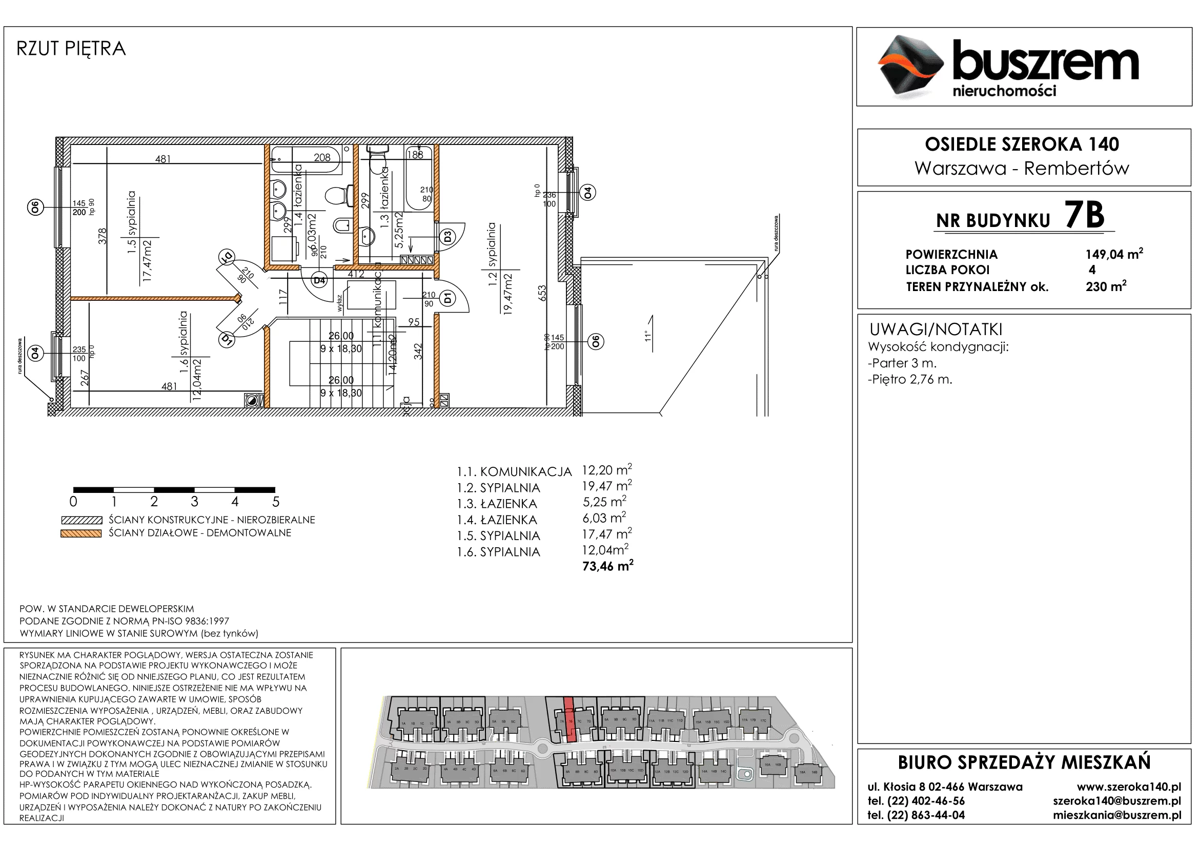 Dom 149,04 m², oferta nr 7B, Osiedle Szeroka 140, Warszawa, Rembertów, ul. Szeroka 140