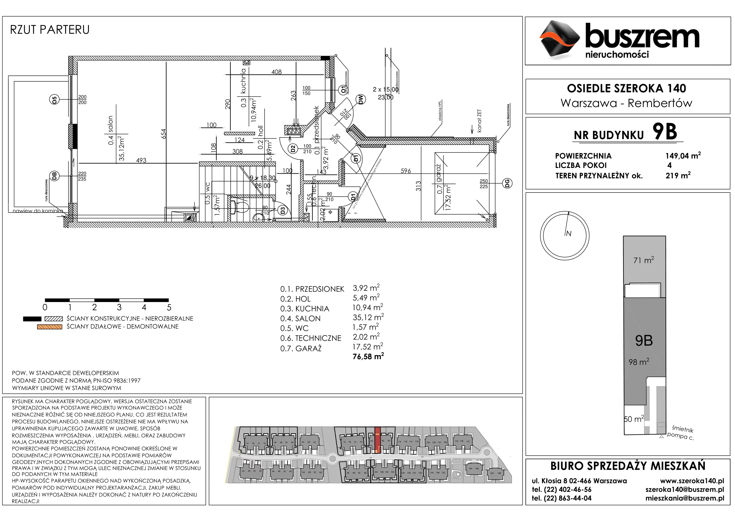 Dom 149,04 m², oferta nr 9B, Osiedle Szeroka 140, Warszawa, Rembertów, ul. Szeroka 140