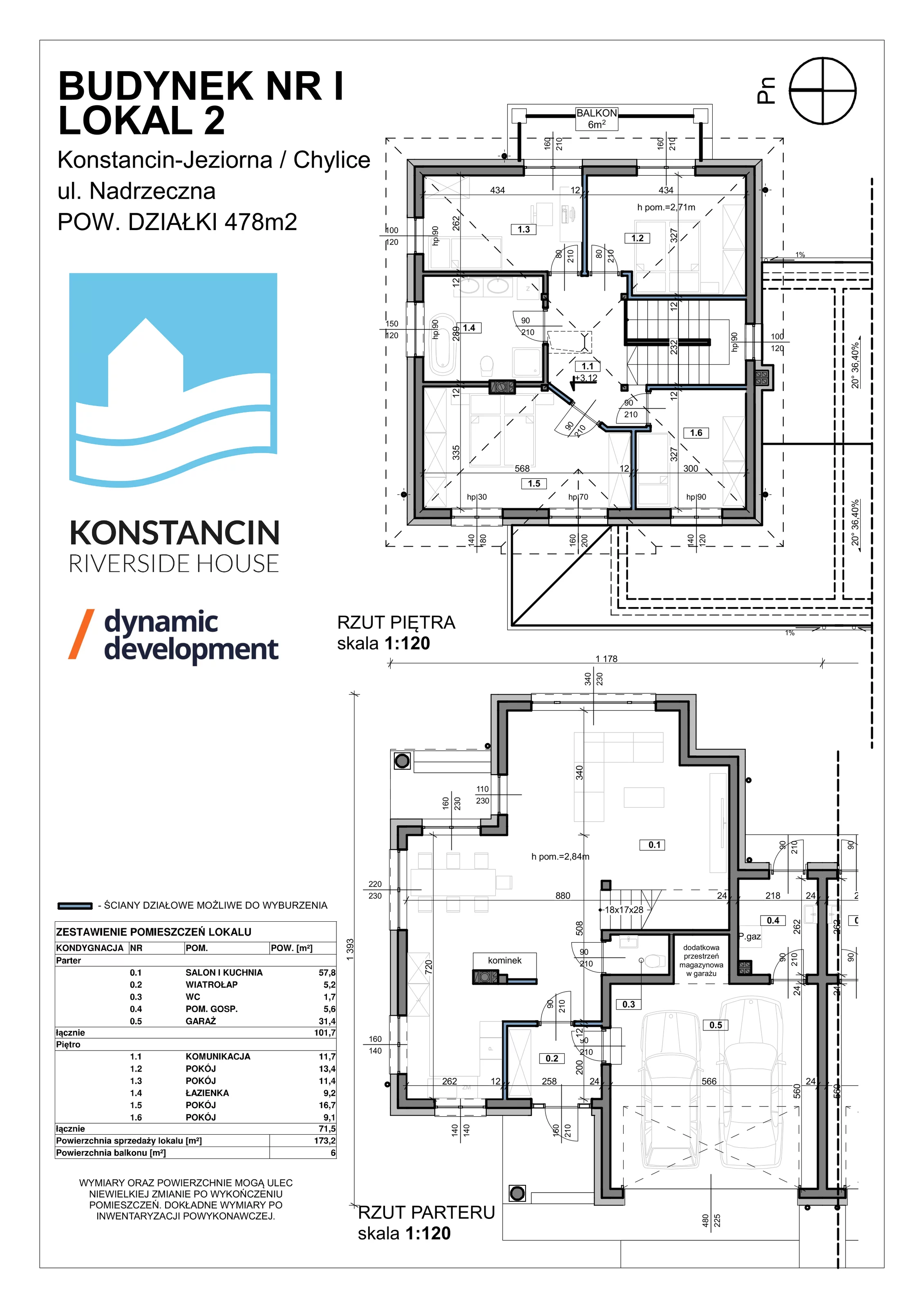 Dom i rezydencja 173,20 m², oferta nr M.1.2, Konstancin Riverside House, Chylice, ul. Nadrzeczna 24