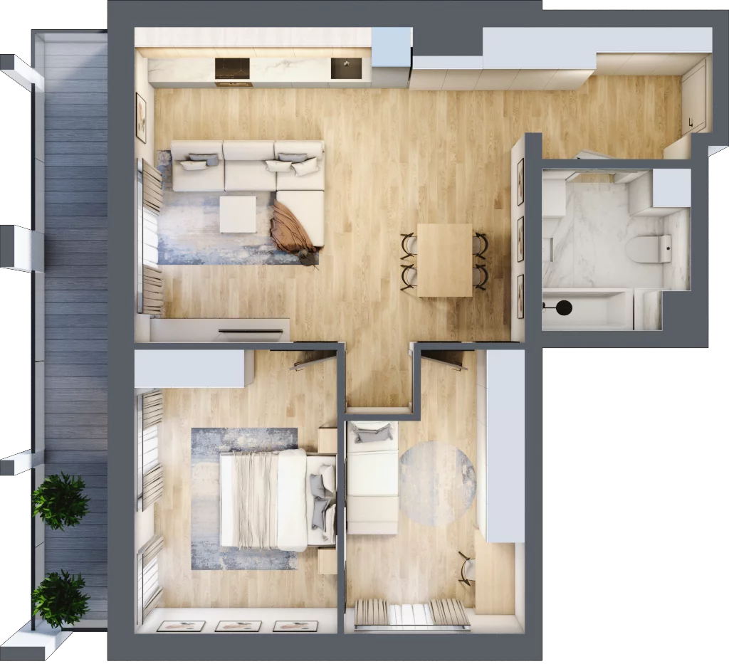 3 pokoje, mieszkanie 65,45 m², piętro 3, oferta nr B/B4-8-115, Gemini G-7, Kielce, Centrum, ul. Górna 7