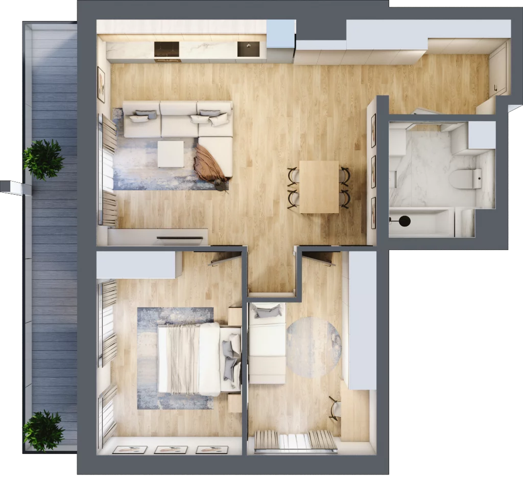 3 pokoje, mieszkanie 65,45 m², piętro 5, oferta nr B/B6-8-135, Gemini G-7, Kielce, Centrum, ul. Górna 7