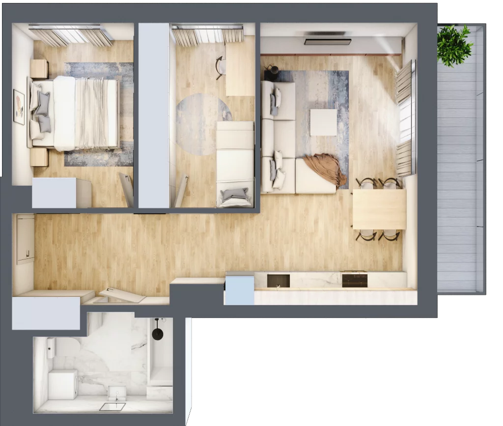 3 pokoje, mieszkanie 54,27 m², piętro 8, oferta nr B/B9-4-161, Gemini G-7, Kielce, Centrum, ul. Górna 7