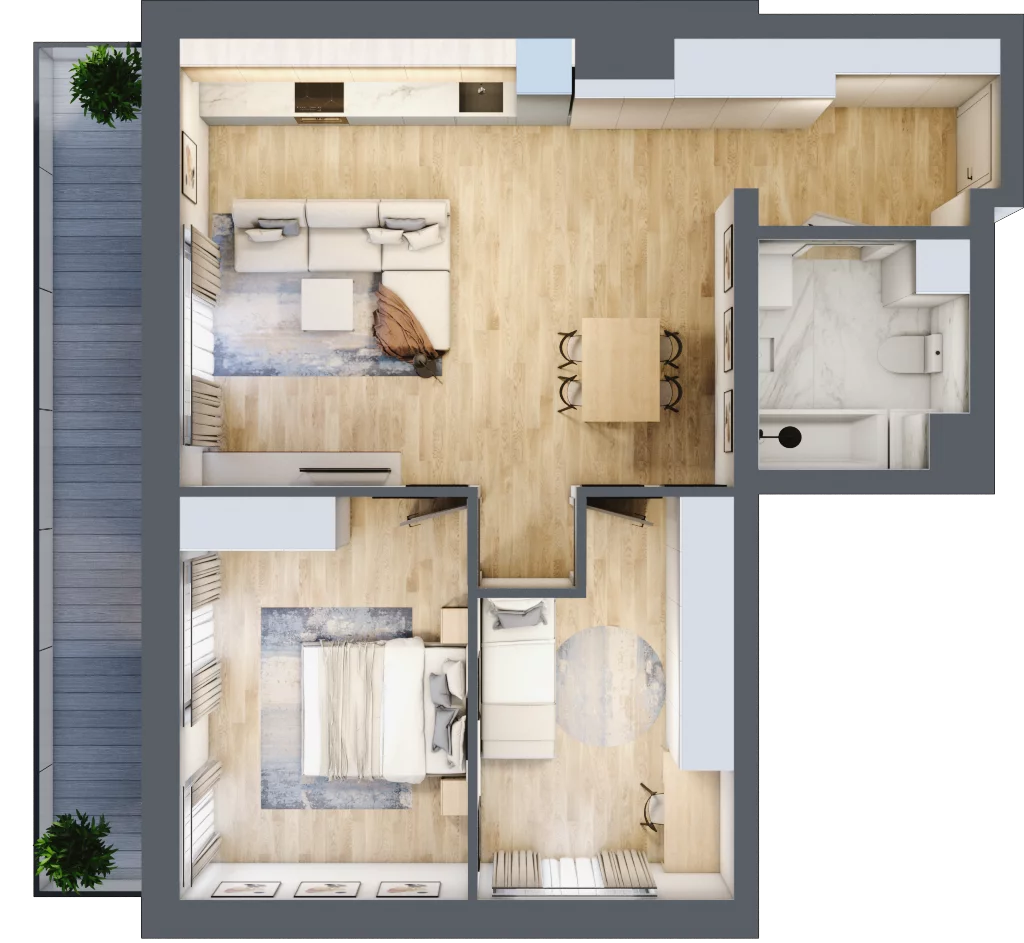 3 pokoje, mieszkanie 65,45 m², piętro 8, oferta nr B/B9-8-165, Gemini G-7, Kielce, Centrum, ul. Górna 7