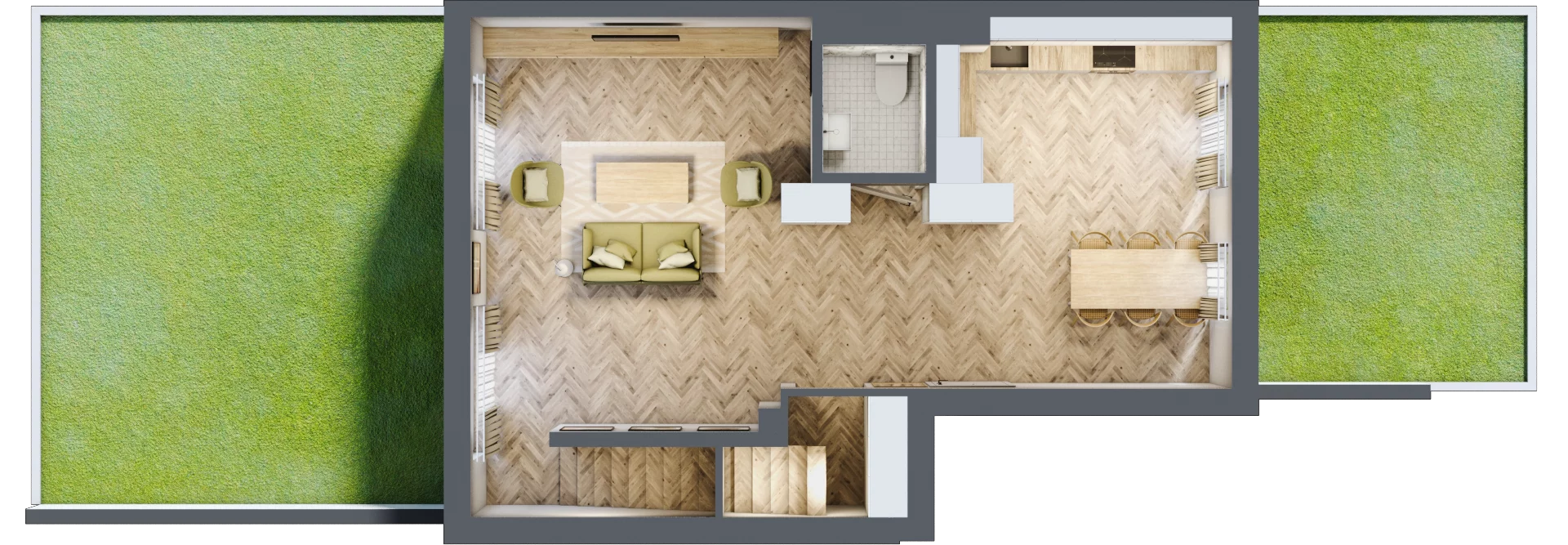 5 pokoi, mieszkanie 107,20 m², parter, oferta nr J1, Sowia, Kraków, Łagiewniki-Borek Fałęcki, ul.  Sowia