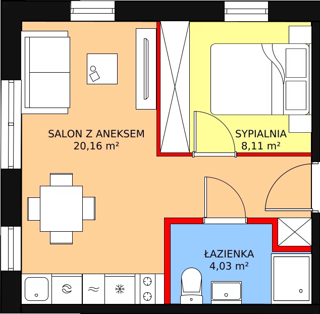 2 pokoje, apartament 33,79 m², parter, oferta nr 24, Apartamenty Zakopiańskie, Zakopane, ul. Szymony 17E