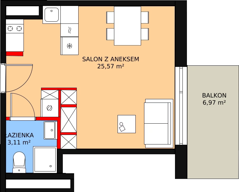 Apartament 29,60 m², piętro 3, oferta nr 315, Apartamenty Zakopiańskie, Zakopane, ul. Szymony 17E