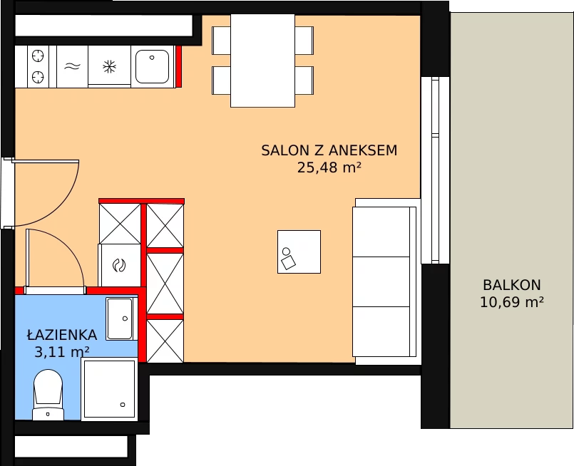 Apartament 29,49 m², piętro 3, oferta nr 343, Apartamenty Zakopiańskie, Zakopane, ul. Szymony 17E