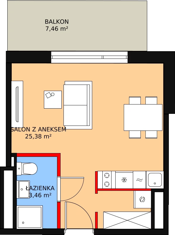 Apartament 29,89 m², piętro 4, oferta nr 426, Apartamenty Zakopiańskie, Zakopane, ul. Szymony 17E