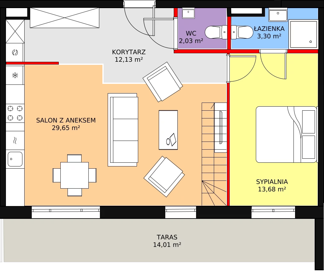 Mieszkanie 116,08 m², piętro 4, oferta nr B.4.36, Helenów Park, Łódź, Bałuty, Bałuty-Doły, ul. Smugowa / Źródłowa