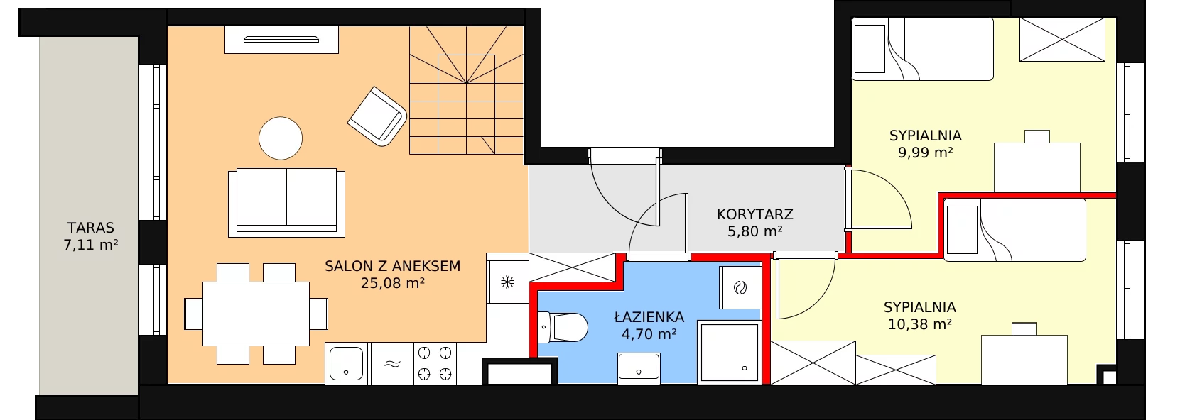 3 pokoje, mieszkanie 95,92 m², piętro 4, oferta nr H.4.167, Helenów Park, Łódź, Bałuty, Bałuty-Doły, ul. Smugowa / Źródłowa