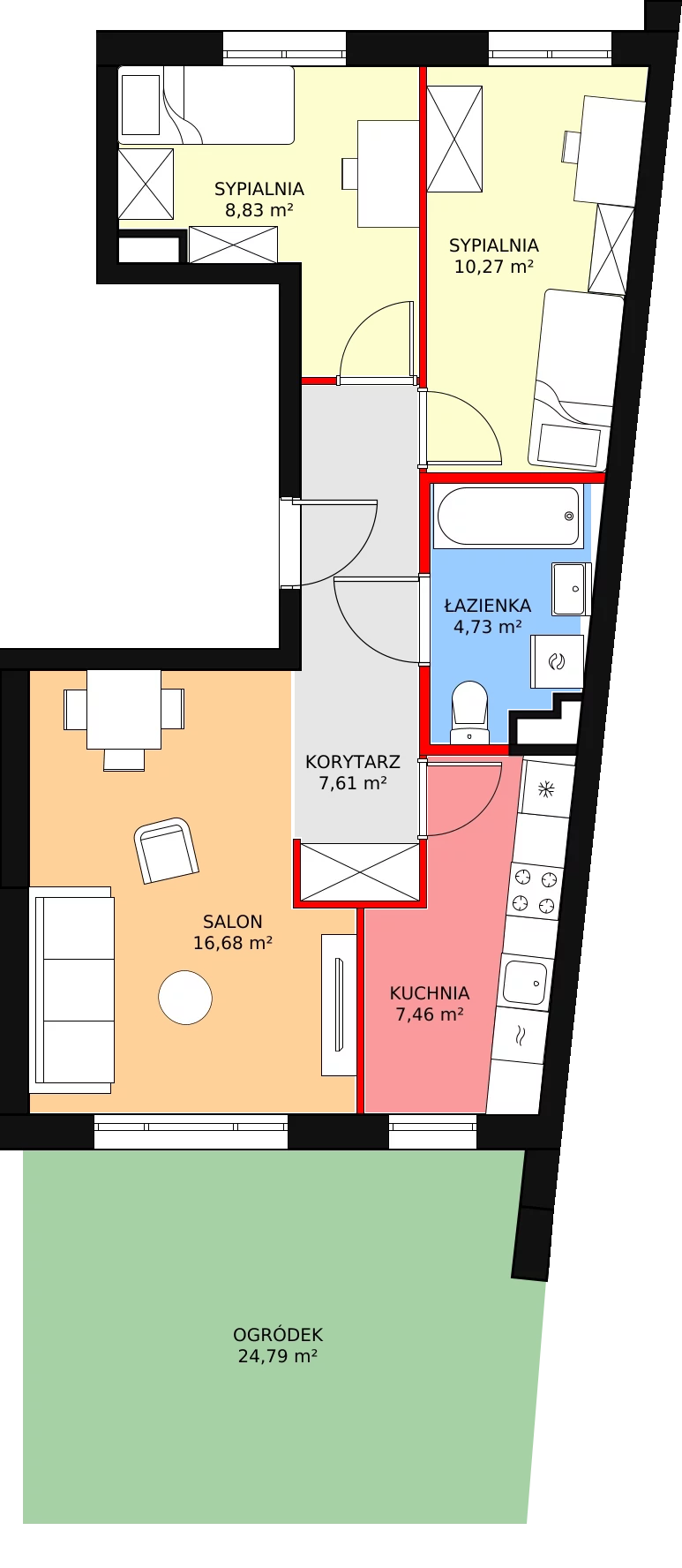 Mieszkanie 58,15 m², parter, oferta nr I.0.171, Helenów Park, Łódź, Bałuty, Bałuty-Doły, ul. Smugowa / Źródłowa