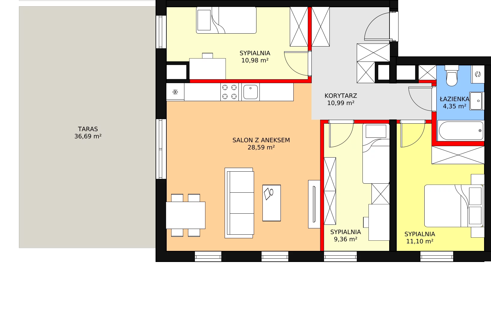 Mieszkanie 78,87 m², piętro 4, oferta nr A.C.4.156, Osiedle Artystyczne, Żyrardów, ul. Legionów Polskich