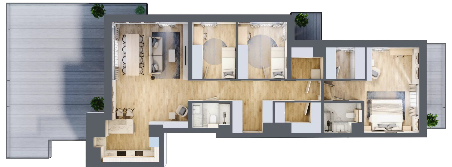 4 pokoje, mieszkanie 113,76 m², piętro 5, oferta nr D.5.45, Apartamenty Widok etap II, Skierniewice, Widok, ul. Armii Krajowej 63
