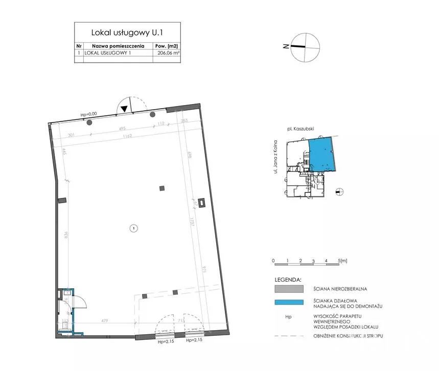 Lokal gastronomiczny 206,00 m², oferta nr , OR016876, Gdynia, Śródmieście, Śródmieście, Plac Kaszubski