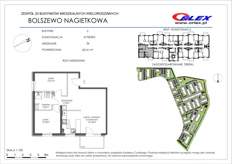 Mieszkanie 60,41 m², piętro 3, oferta nr 36, Nagietkowa, Bolszewo, ul. Nagietkowa