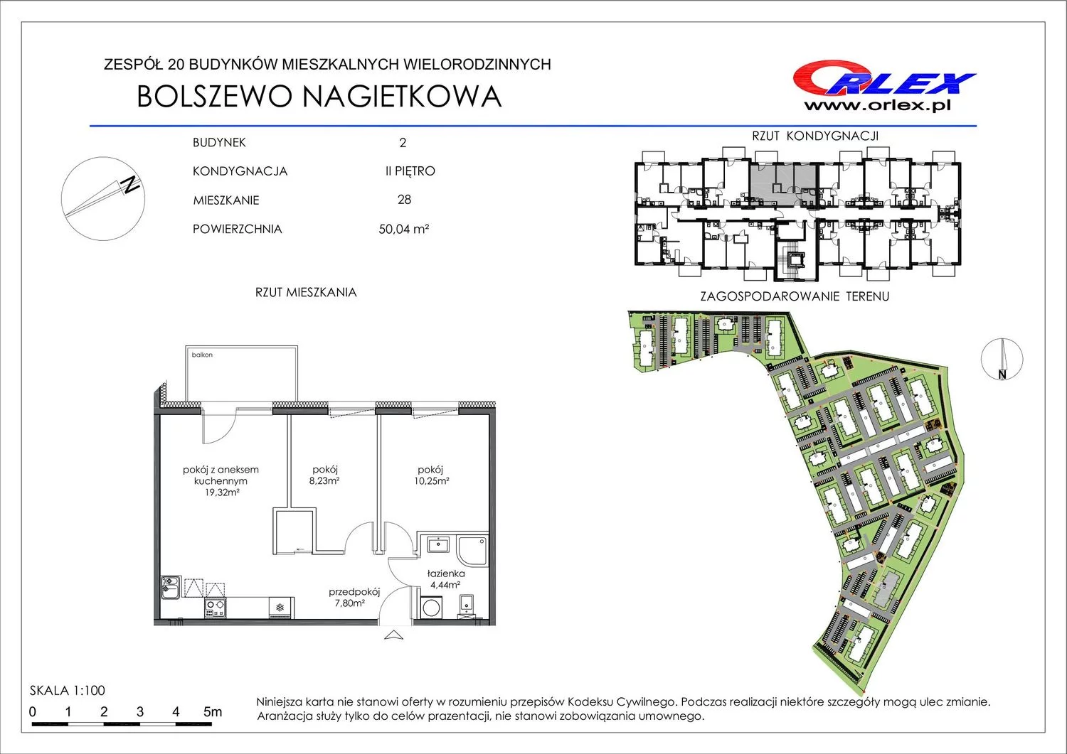 Mieszkanie 50,04 m², piętro 2, oferta nr 28, Nagietkowa, Bolszewo, ul. Nagietkowa