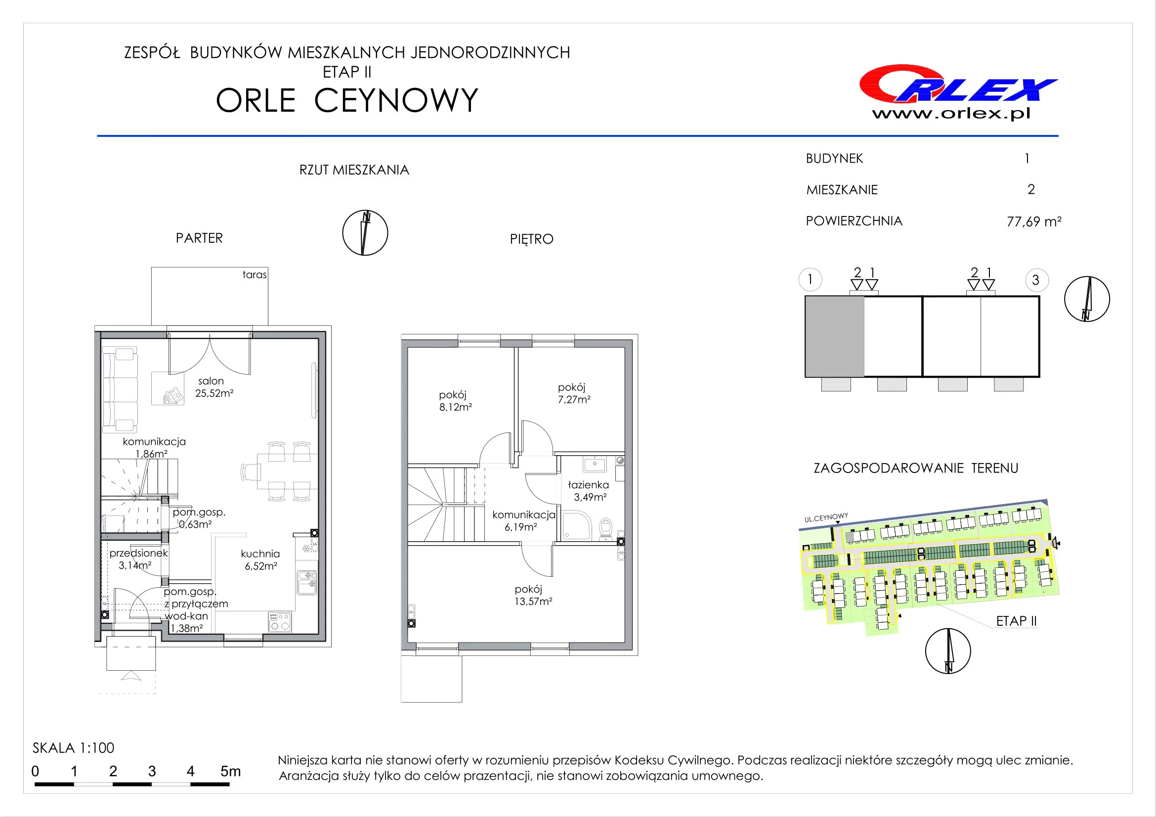 Dom 77,69 m², oferta nr 1/2, Orle, Orle, ul. Ceynowy