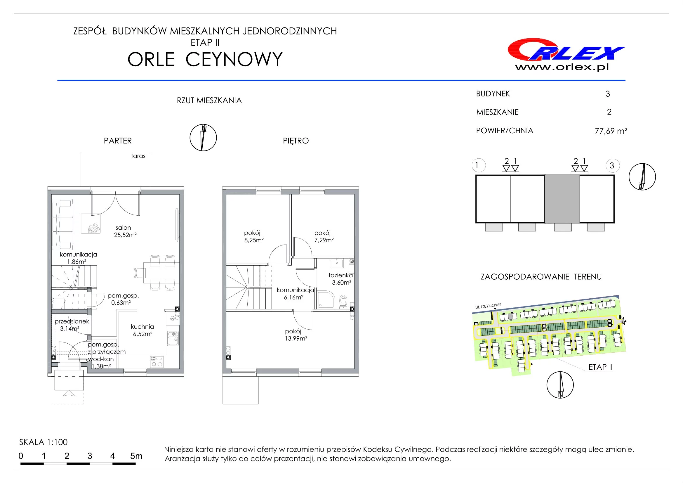 Dom 77,69 m², oferta nr 3/2, Orle, Orle, ul. Ceynowy