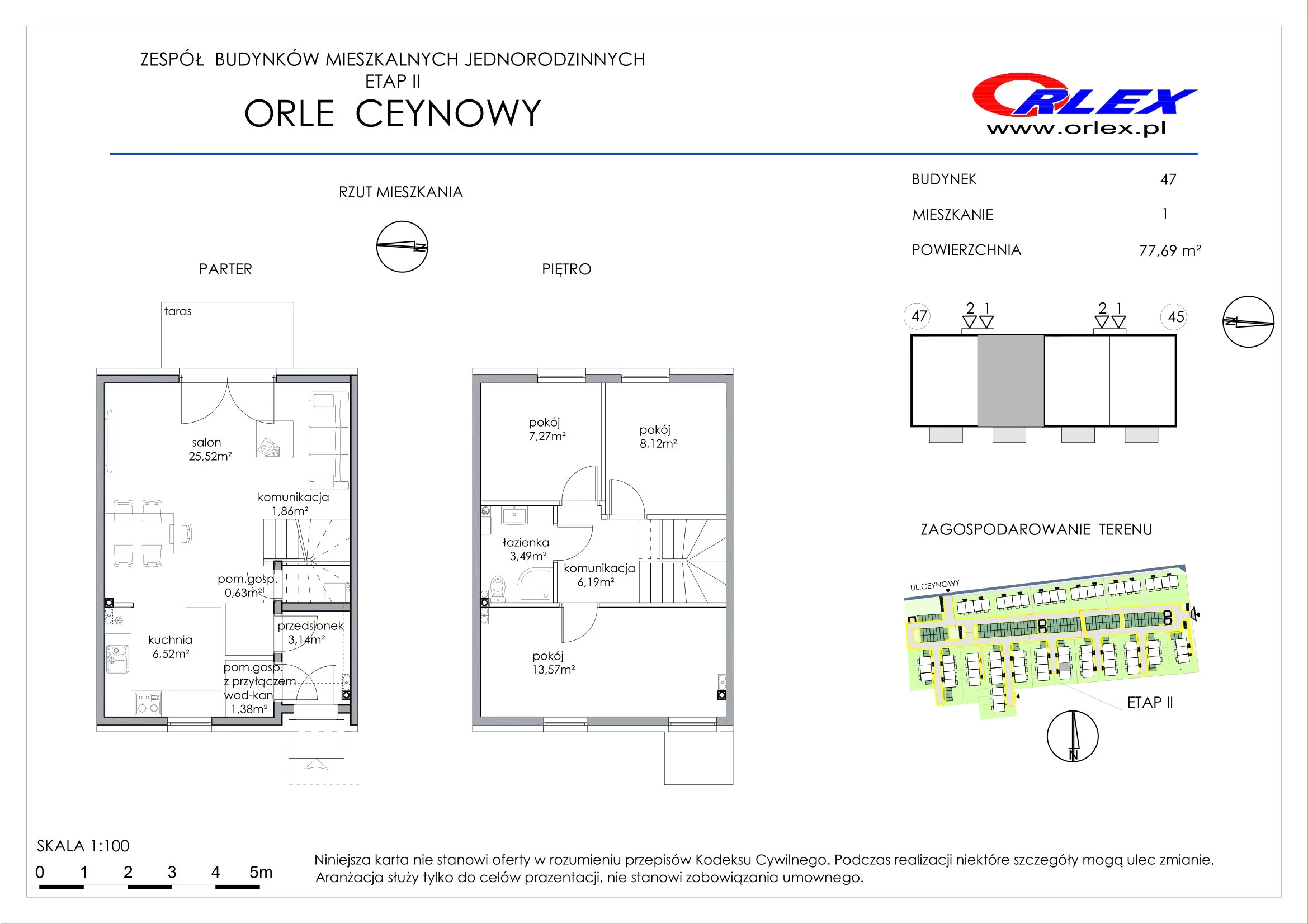 Dom 77,69 m², oferta nr 47/1, Orle, Orle, ul. Ceynowy