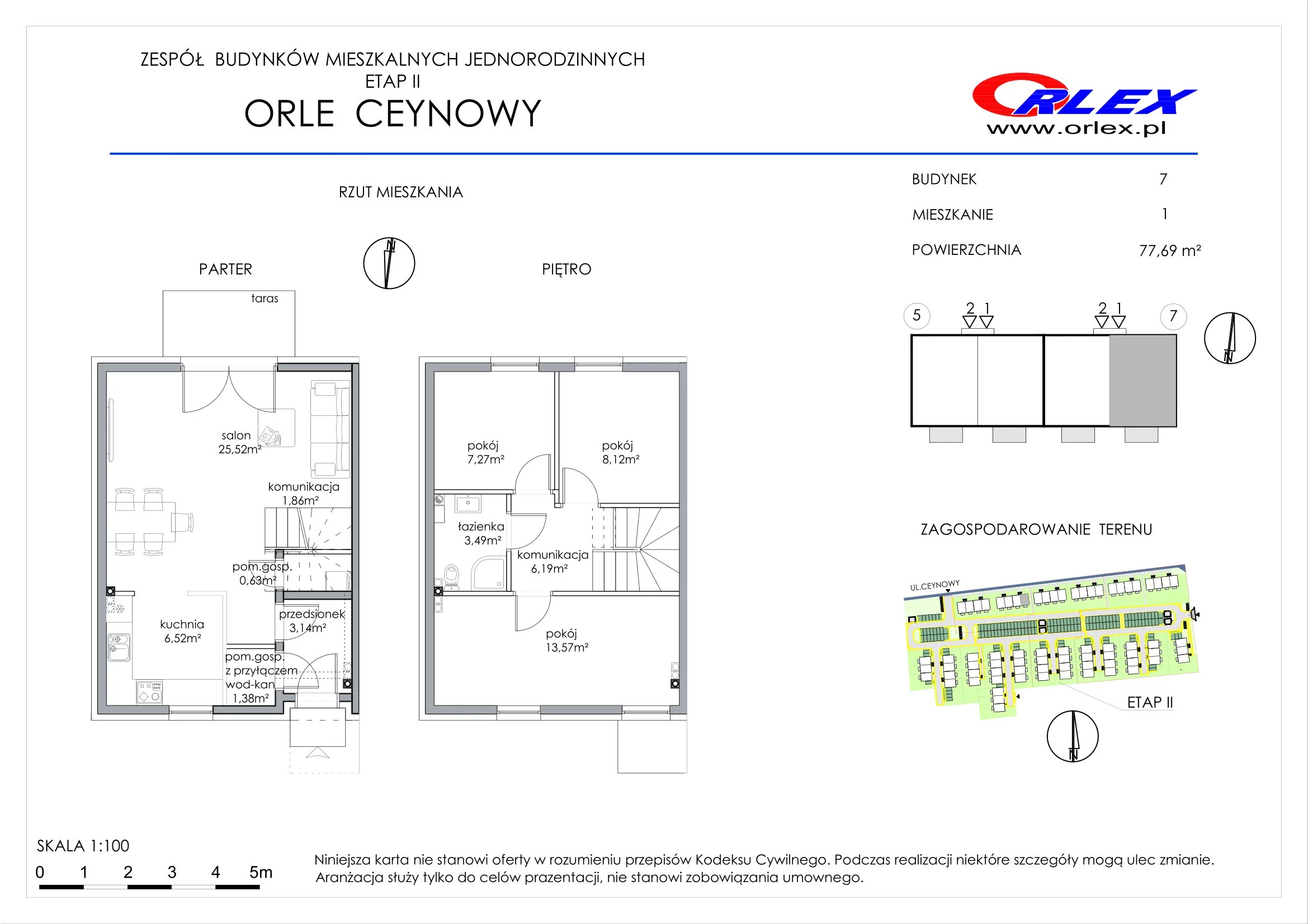 Dom 77,69 m², oferta nr 7/1, Orle, Orle, ul. Ceynowy