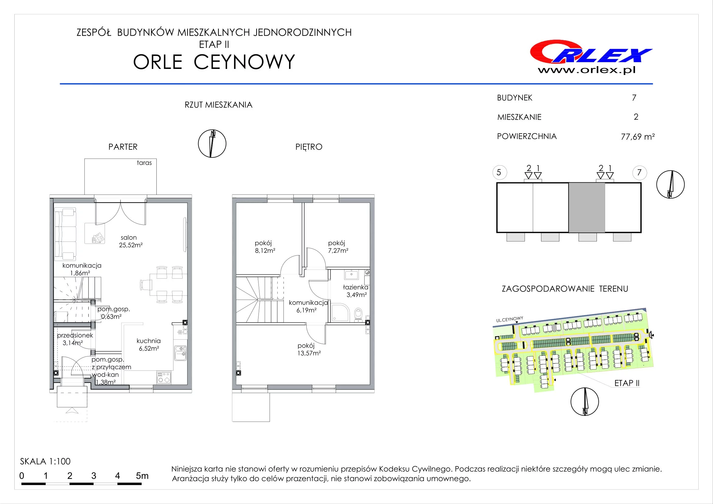 Dom 77,69 m², oferta nr 7/2, Orle, Orle, ul. Ceynowy