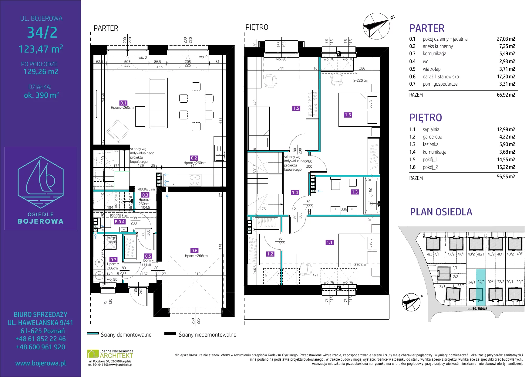 Dom 123,43 m², oferta nr 34/2, Osiedle Bojerowa, Poznań, Kiekrz, ul. Bojerowa