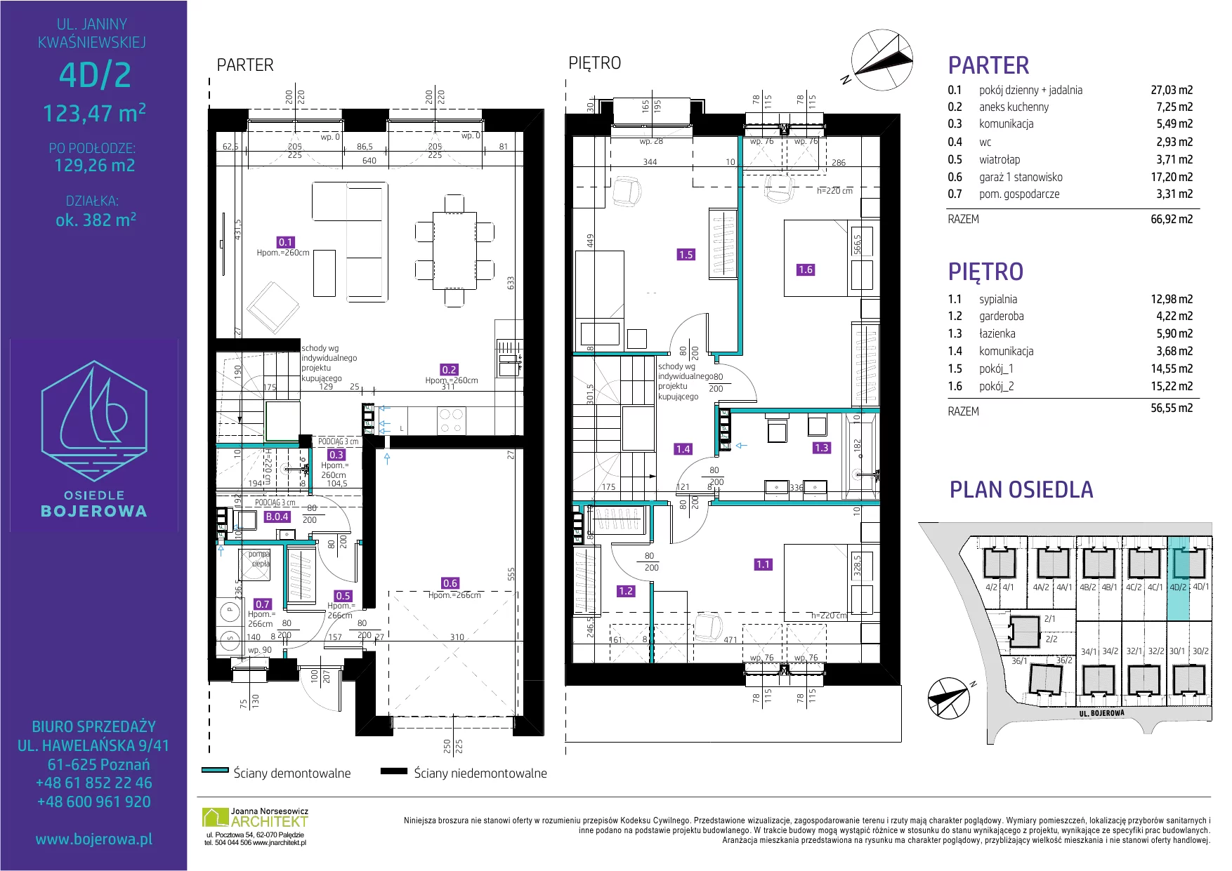 Dom 123,43 m², oferta nr 4D/2, Osiedle Bojerowa, Poznań, Kiekrz, ul. Bojerowa