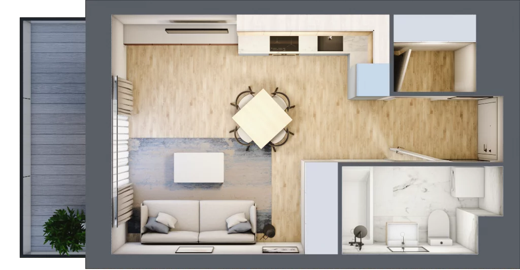 1 pokój, mieszkanie 30,25 m², piętro 8, oferta nr A/8/74A, Osiedle Hawelańska III etap, Poznań, Winogrady, ul. Hawelańska 25