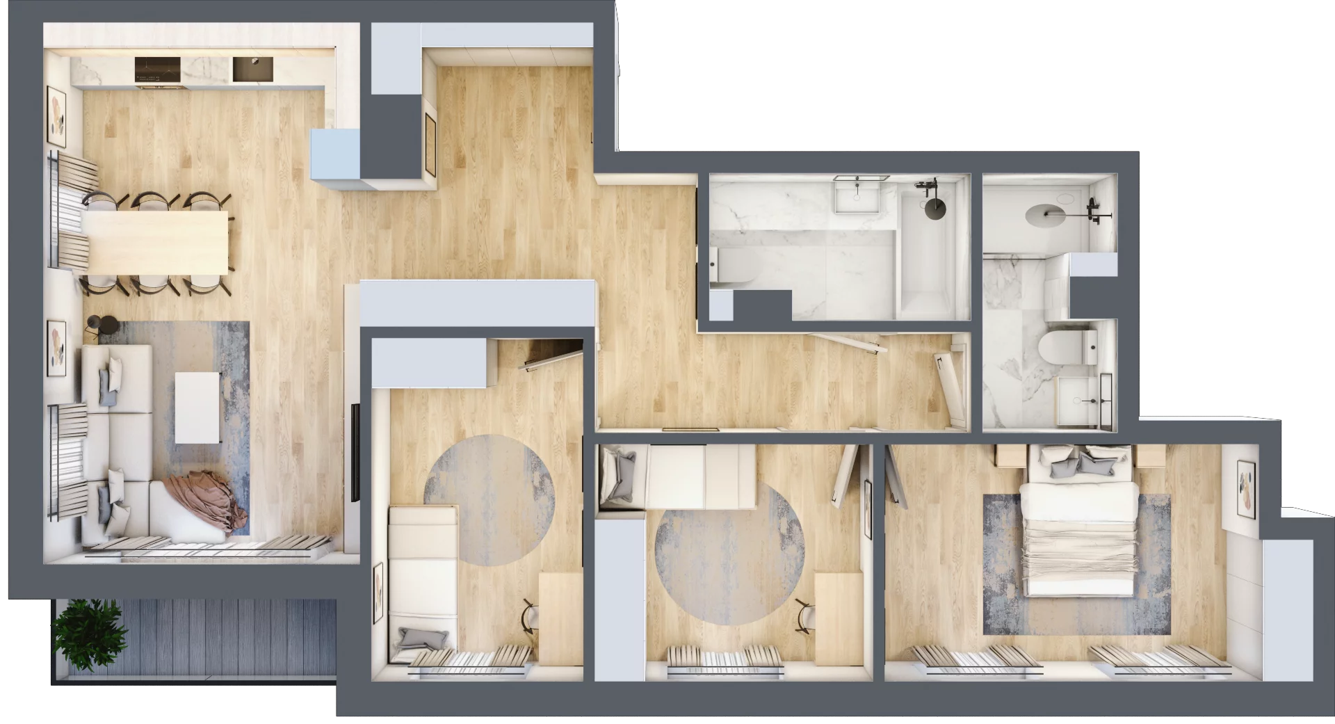 4 pokoje, mieszkanie 84,92 m², piętro 1, oferta nr 6, Pod Klonami 11, Mińsk Mazowiecki, ul. Klonowa 27b