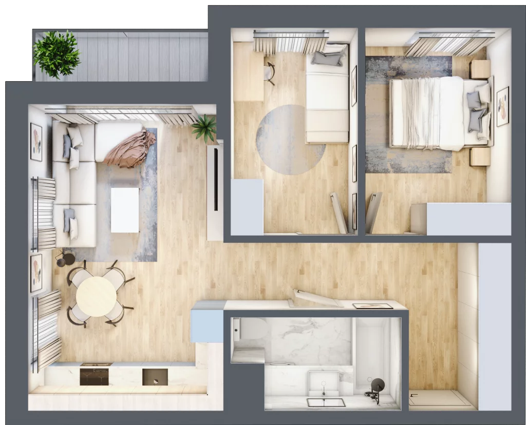 3 pokoje, mieszkanie 53,95 m², piętro 1, oferta nr 7, Pod Klonami 11, Mińsk Mazowiecki, ul. Klonowa 27b