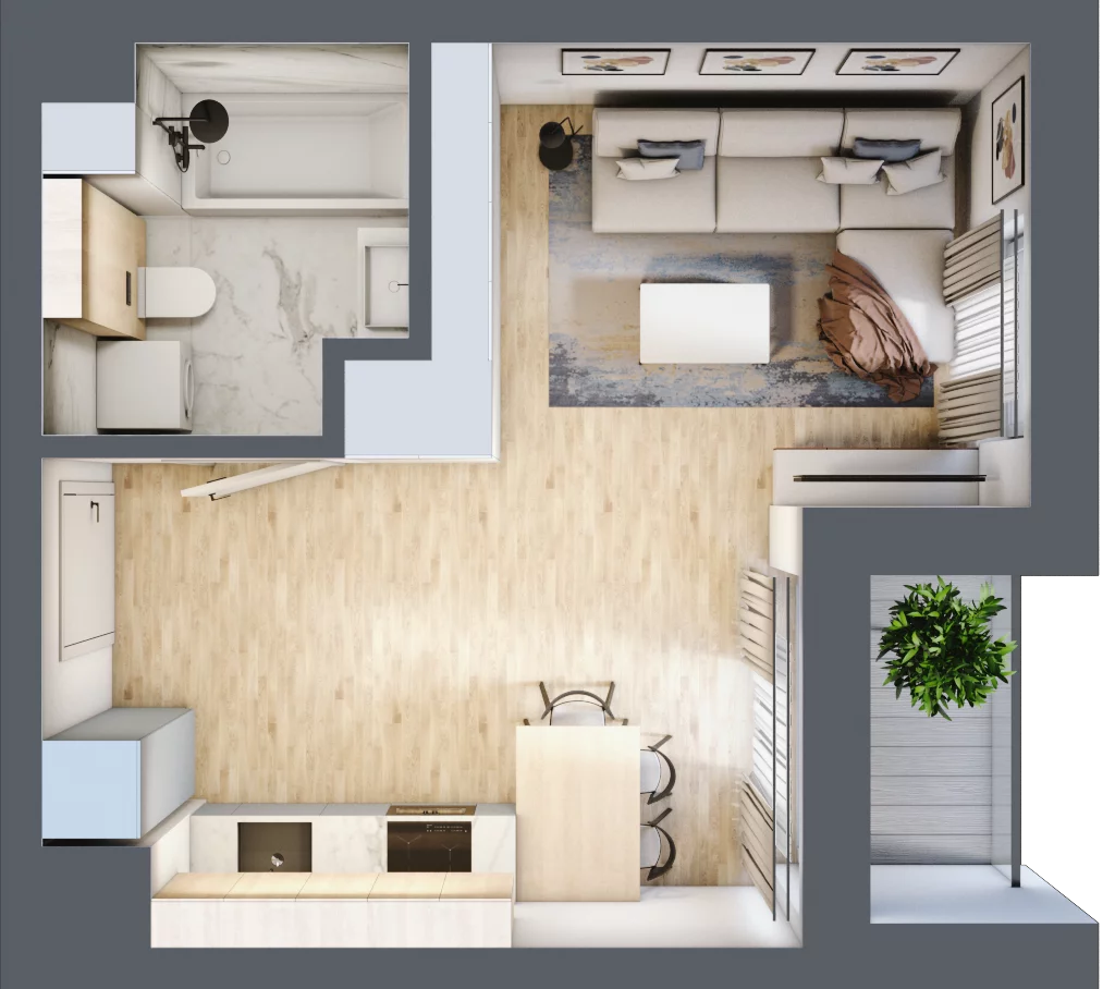 1 pokój, mieszkanie 28,63 m², piętro 1, oferta nr 12, Pod Klonami 11, Mińsk Mazowiecki, ul. Klonowa 27b