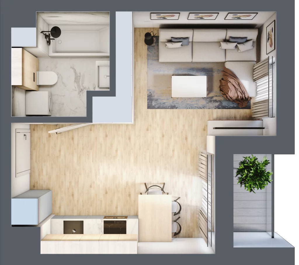 1 pokój, mieszkanie 28,63 m², piętro 3, oferta nr 26, Pod Klonami 11, Mińsk Mazowiecki, ul. Klonowa 27b