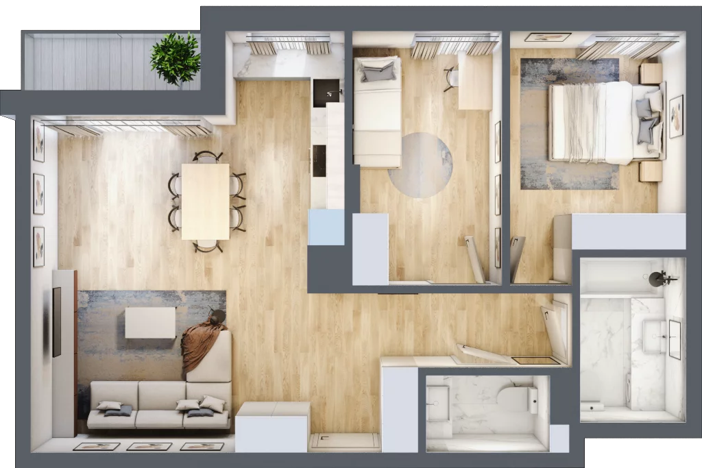 3 pokoje, mieszkanie 67,48 m², piętro 1, oferta nr 46, Pod Klonami 11, Mińsk Mazowiecki, ul. Klonowa 27b