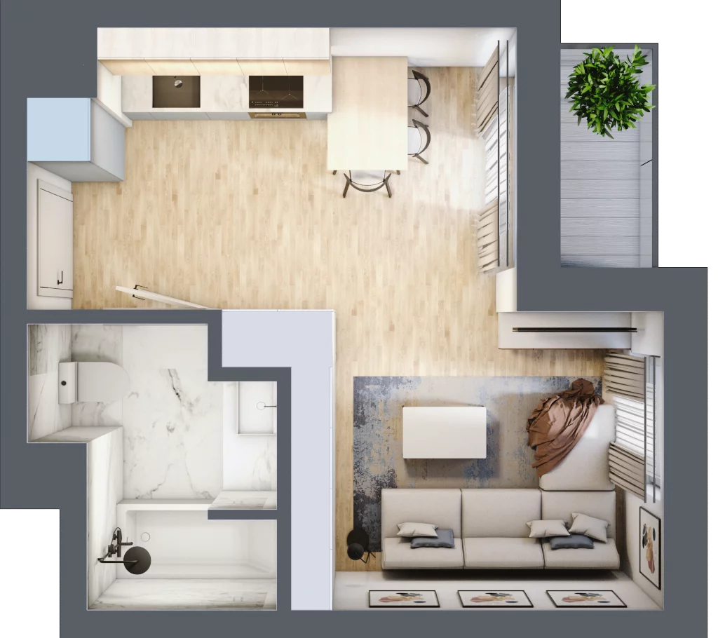 1 pokój, mieszkanie 27,78 m², piętro 3, oferta nr 64, Pod Klonami 11, Mińsk Mazowiecki, ul. Klonowa 27b