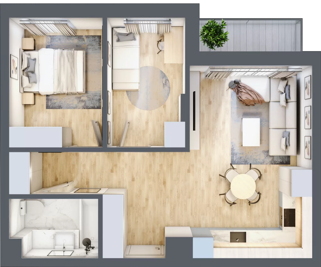 3 pokoje, mieszkanie 54,10 m², piętro 3, oferta nr 24, Pod Klonami 11, Mińsk Mazowiecki, ul. Klonowa 27b