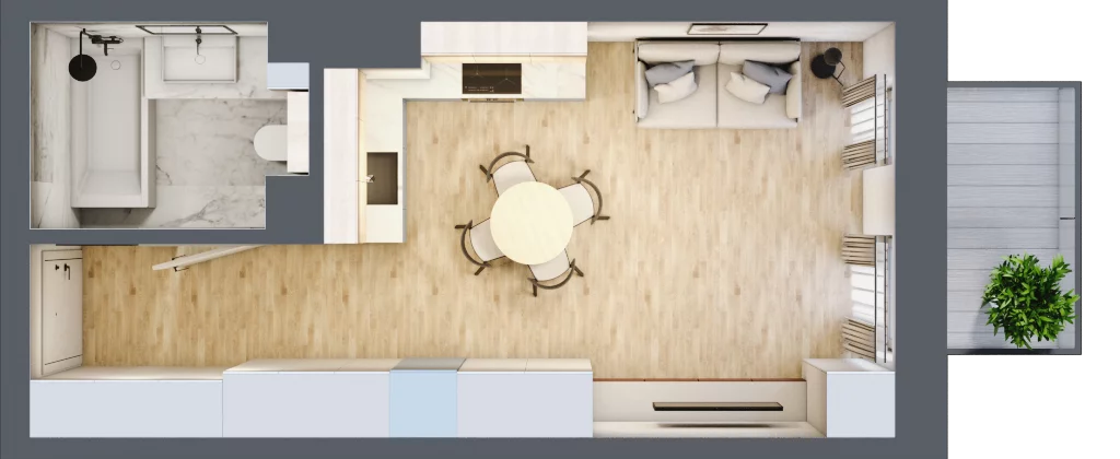 1 pokój, mieszkanie 28,22 m², piętro 1, oferta nr A.1.16, Daszyńskiego Square, Mińsk Mazowiecki, ul. Ignacego Daszyńskiego
