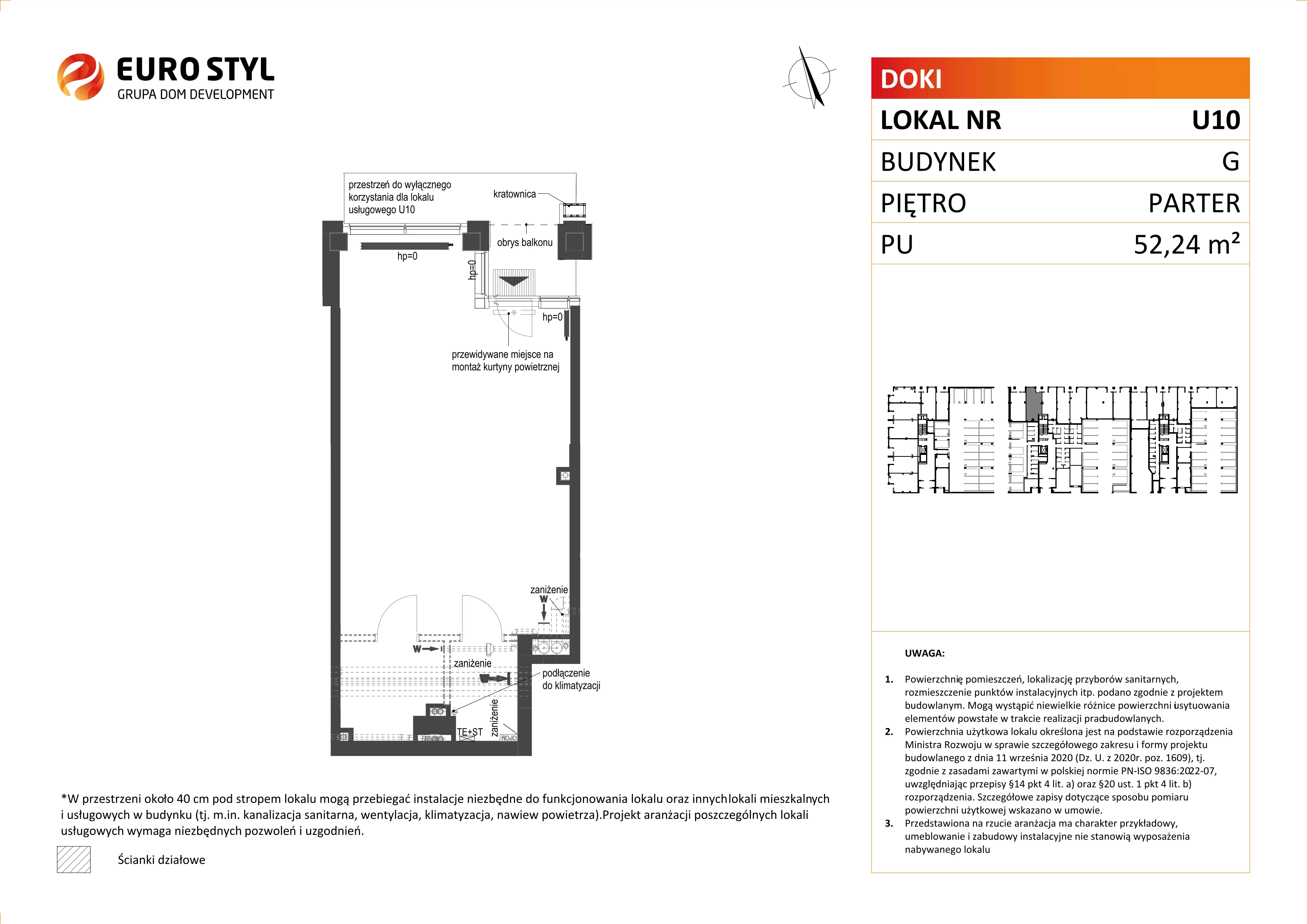 Lokal użytkowy 52,24 m², oferta nr G/U10, DOKI Living -  lokale usługowe, Gdańsk, Śródmieście, ul. Aleja Doki