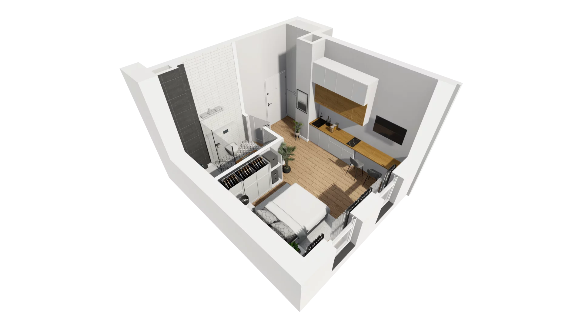 Lokal użytkowy 24,78 m², oferta nr B/3, Jaskółcza - lokale usługowe, Gdańsk, Śródmieście, Dolne Miasto, ul. Jaskółcza