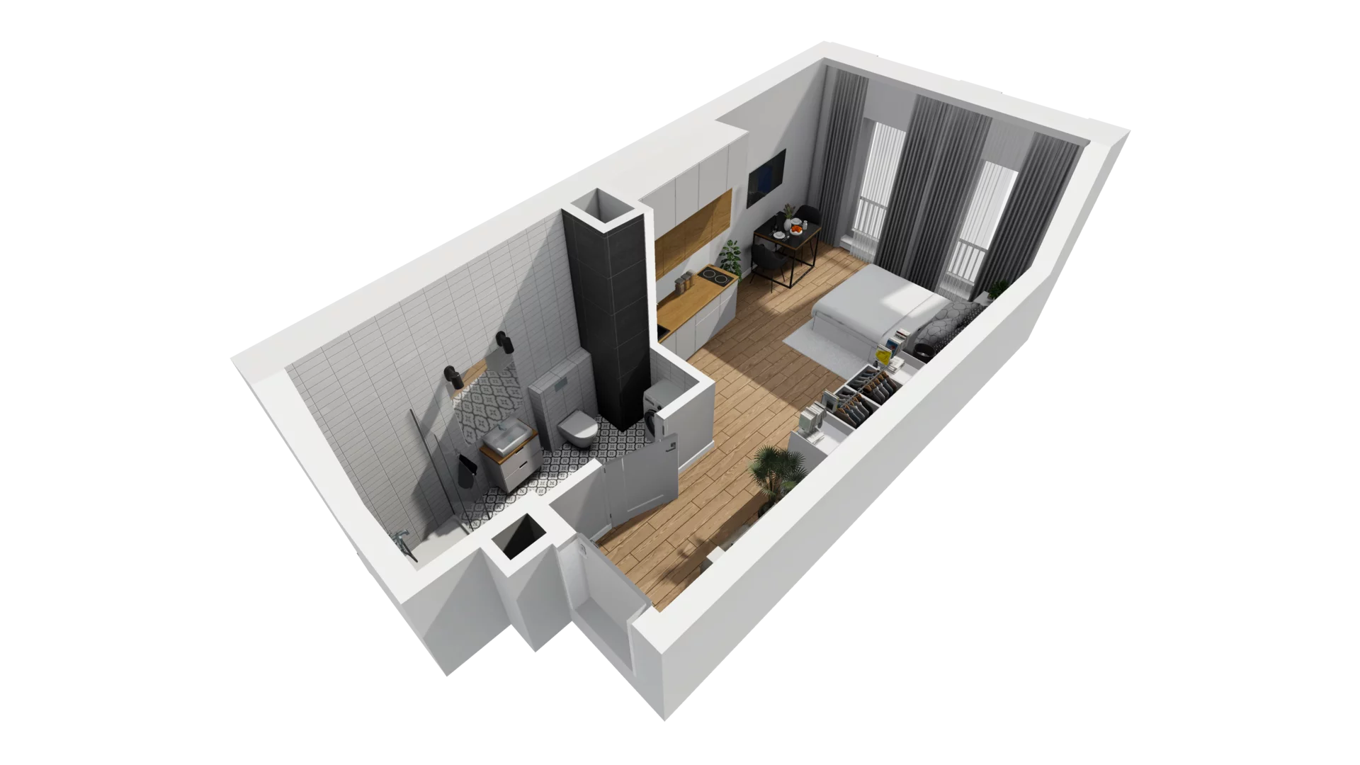 Lokal użytkowy 26,29 m², oferta nr B/6, Jaskółcza - lokale usługowe, Gdańsk, Śródmieście, Dolne Miasto, ul. Jaskółcza
