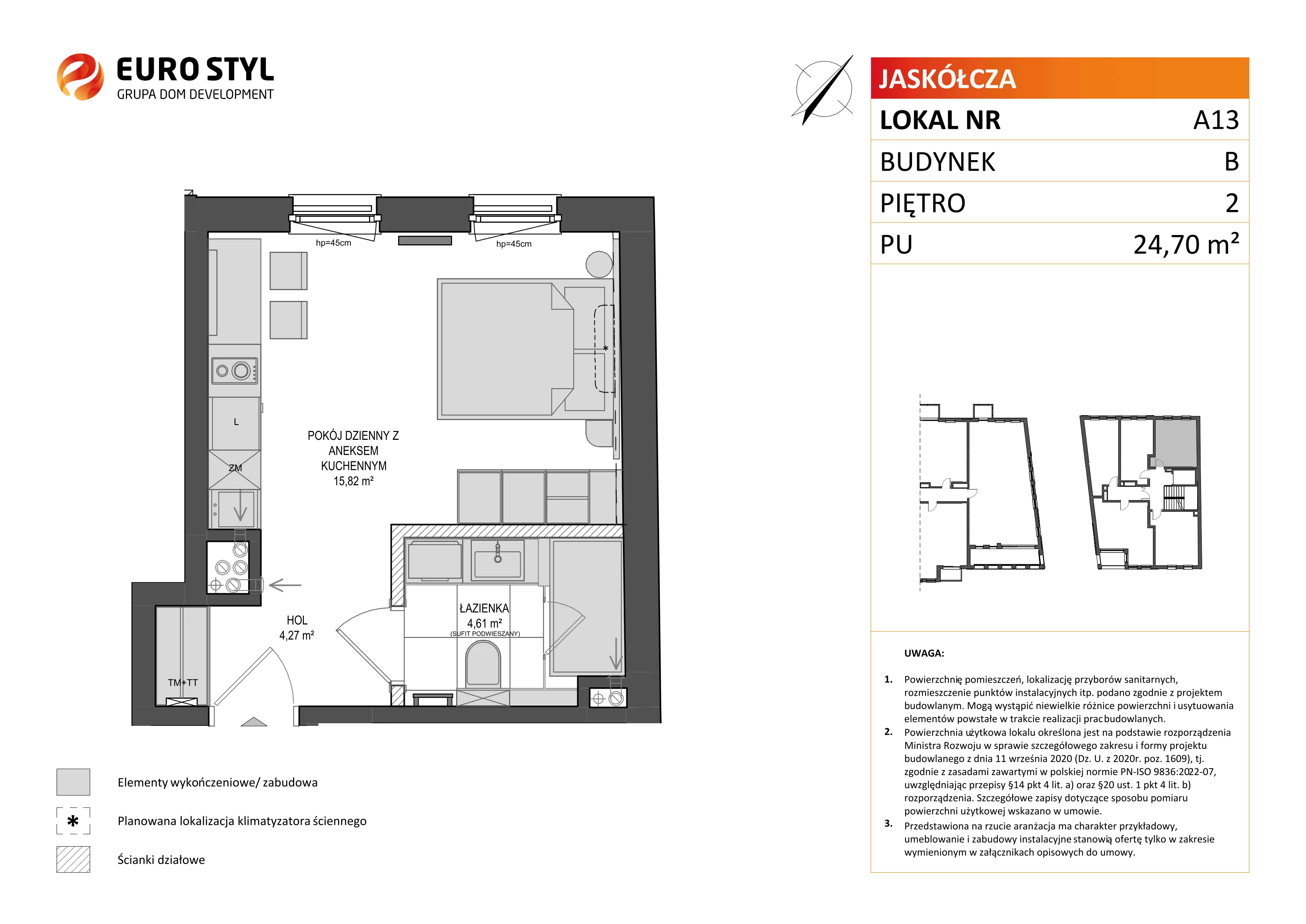Lokal użytkowy 24,70 m², oferta nr B/13, Jaskółcza - lokale usługowe, Gdańsk, Śródmieście, Dolne Miasto, ul. Jaskółcza