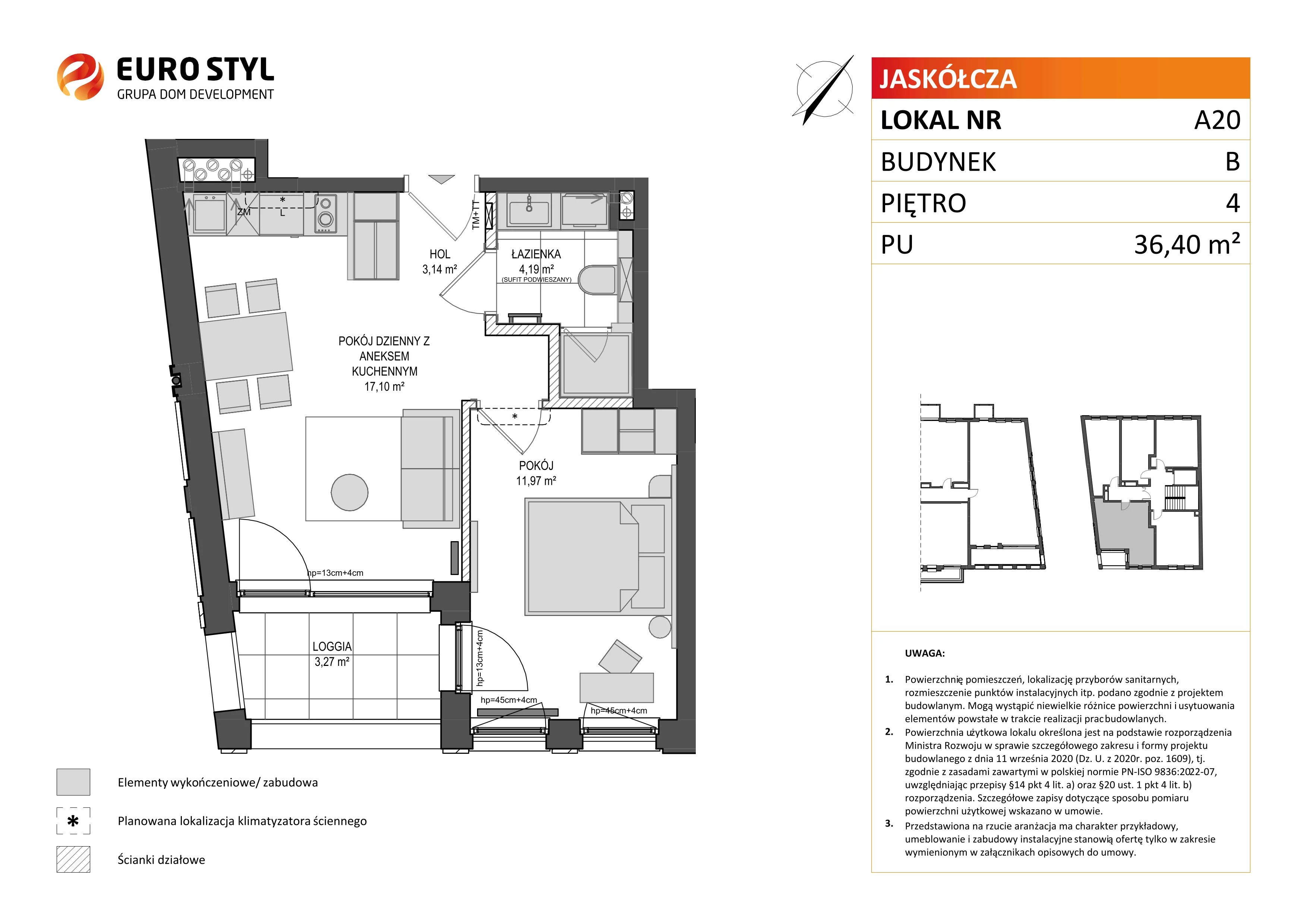 Lokal użytkowy 36,40 m², oferta nr B/20, Jaskółcza - lokale usługowe, Gdańsk, Śródmieście, Dolne Miasto, ul. Jaskółcza