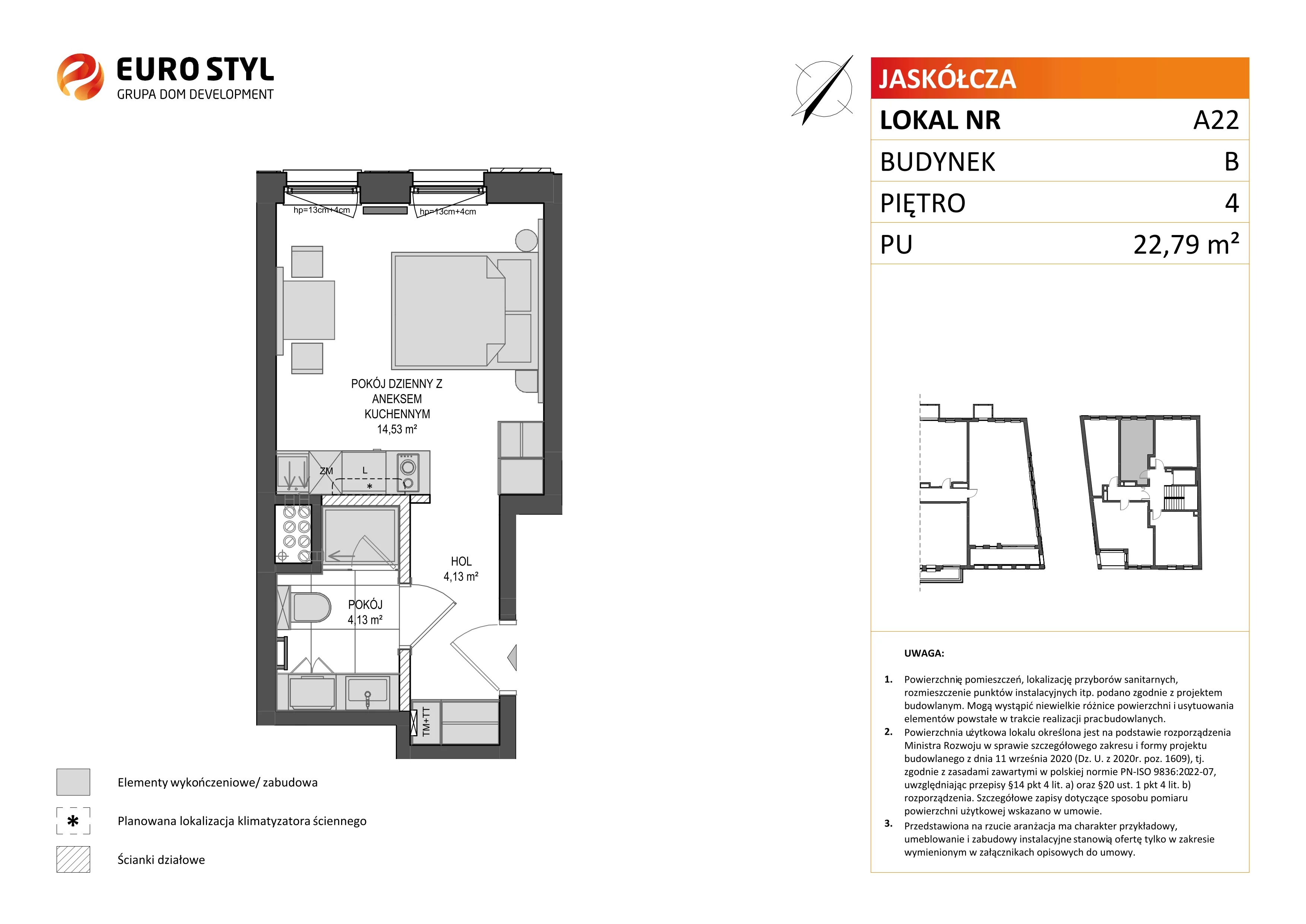 Lokal użytkowy 22,79 m², oferta nr B/22, Jaskółcza - lokale usługowe, Gdańsk, Śródmieście, Dolne Miasto, ul. Jaskółcza