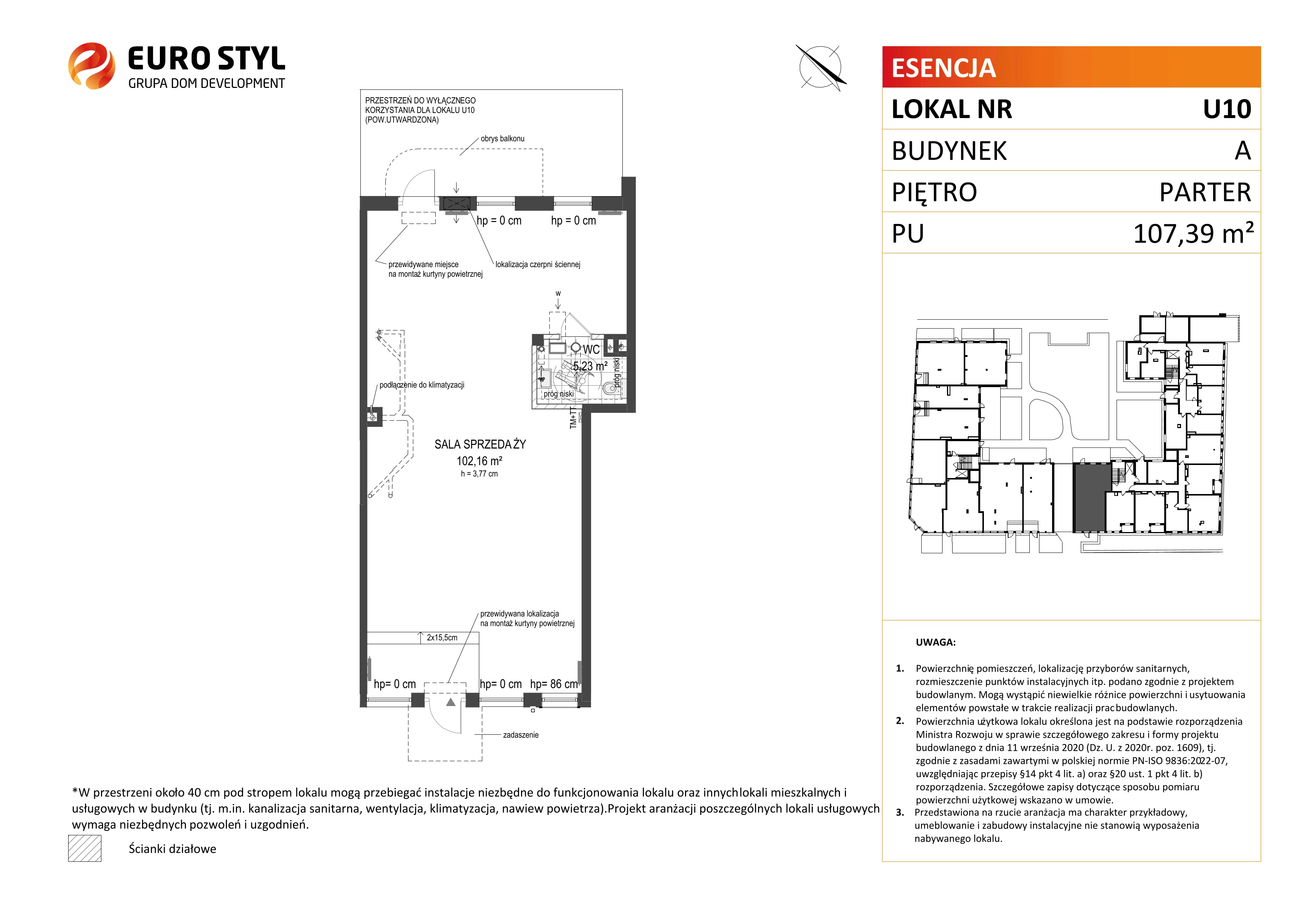 Lokal użytkowy 107,39 m², oferta nr A/10, Esencja - lokale usługowe, Gdańsk, Śródmieście, Dolne Miasto, ul. Kamienna Grobla / Jałmużnicza