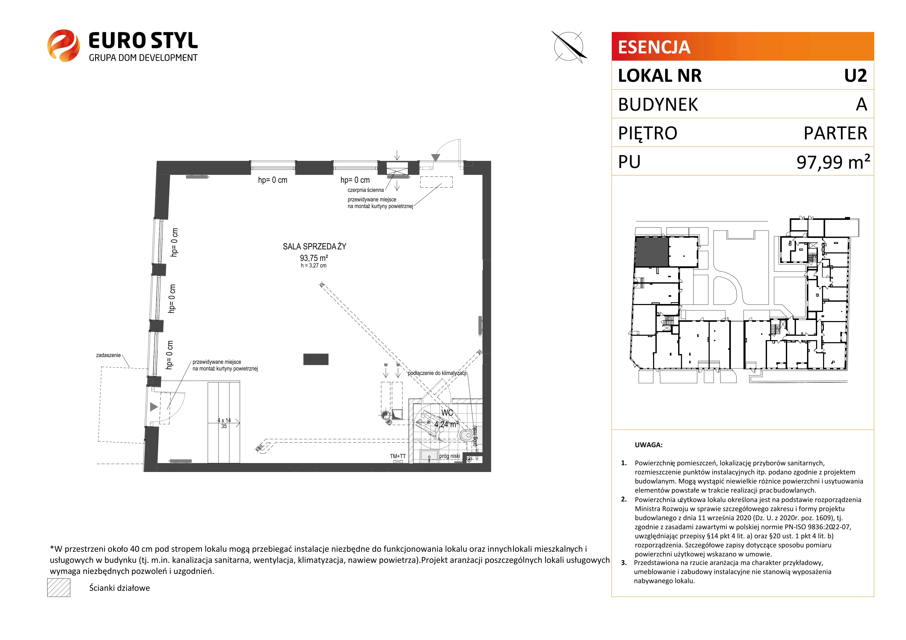 Lokal użytkowy 97,99 m², oferta nr A/2, Esencja - lokale usługowe, Gdańsk, Śródmieście, Dolne Miasto, ul. Kamienna Grobla / Jałmużnicza