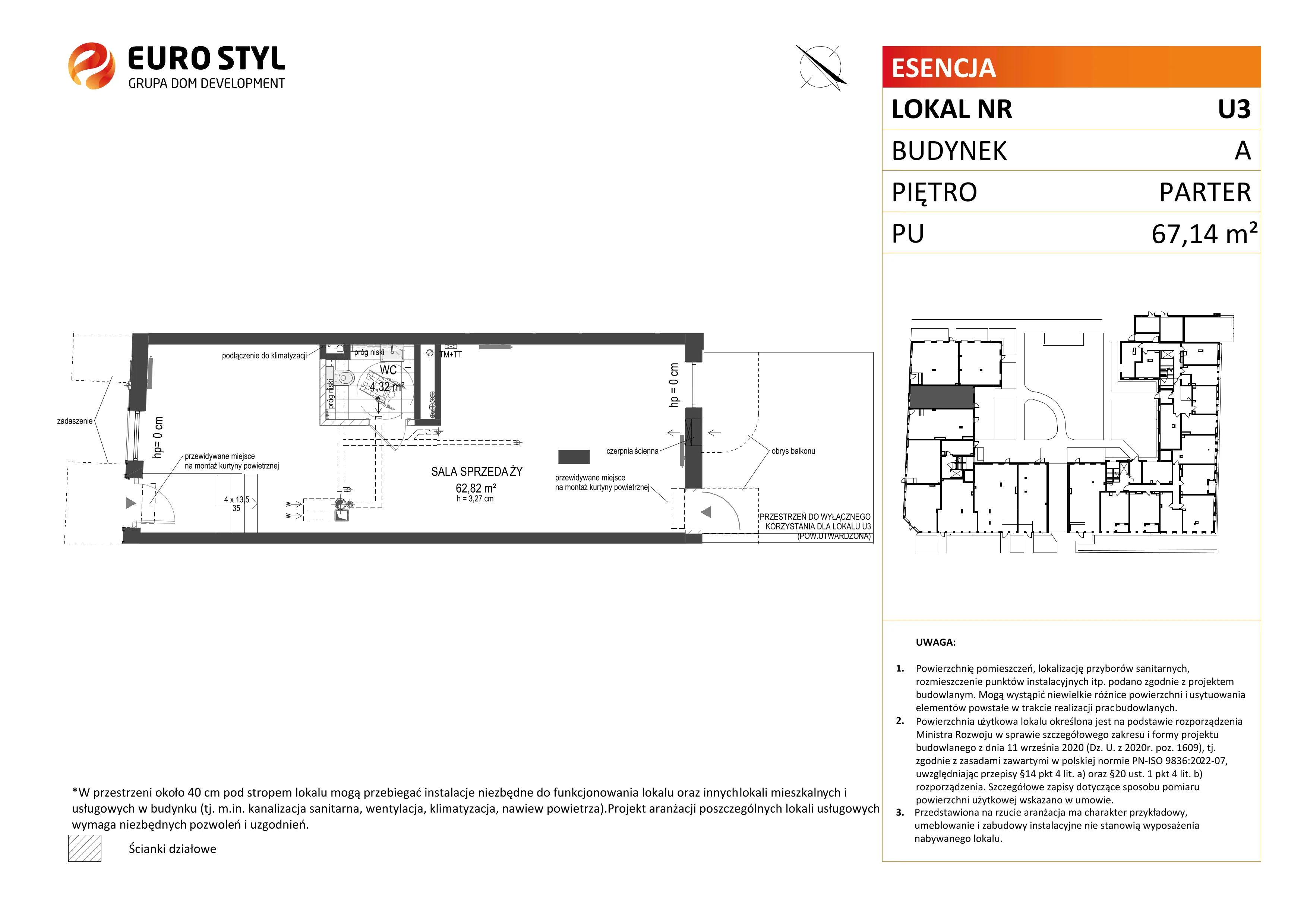 Lokal użytkowy 67,14 m², oferta nr A/3, Esencja - lokale usługowe, Gdańsk, Śródmieście, Dolne Miasto, ul. Kamienna Grobla / Jałmużnicza