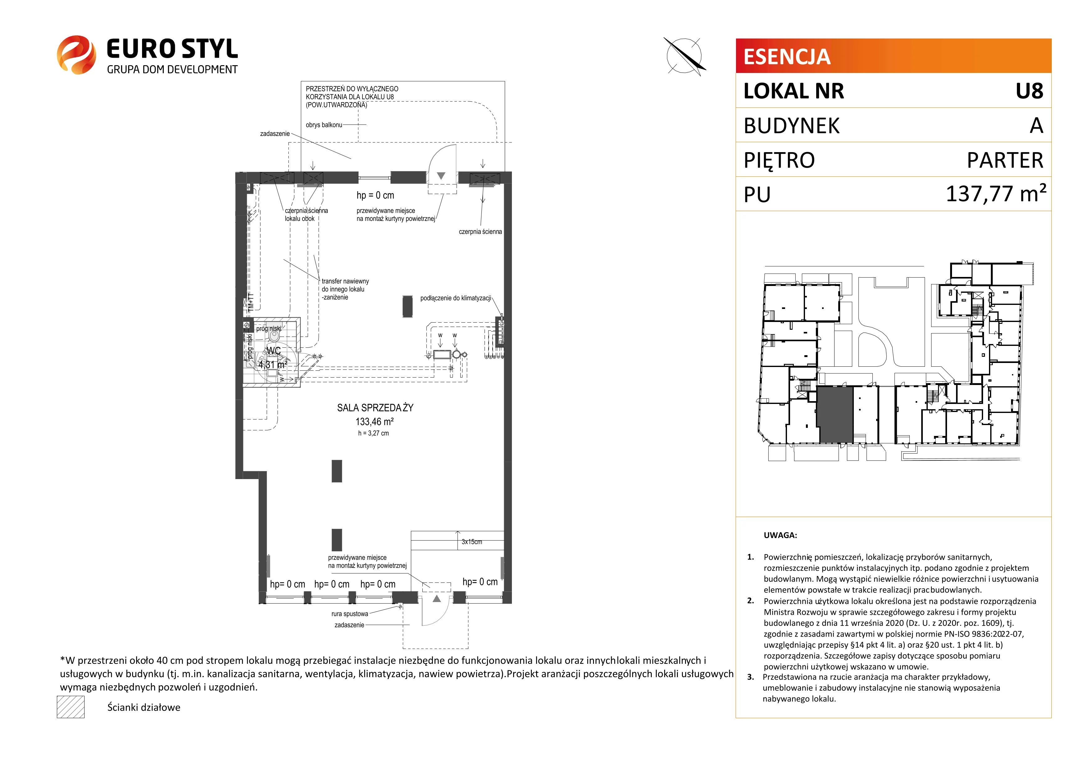 Lokal użytkowy 137,77 m², oferta nr A/8, Esencja - lokale usługowe, Gdańsk, Śródmieście, Dolne Miasto, ul. Kamienna Grobla / Jałmużnicza