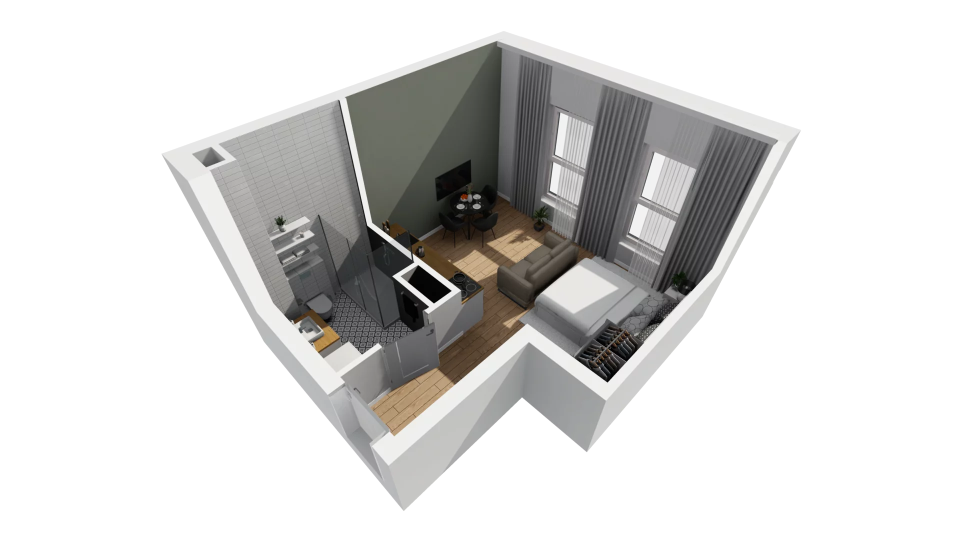Lokal użytkowy 26,17 m², oferta nr A/201, Esencja - lokale usługowe, Gdańsk, Śródmieście, Dolne Miasto, ul. Kamienna Grobla / Jałmużnicza