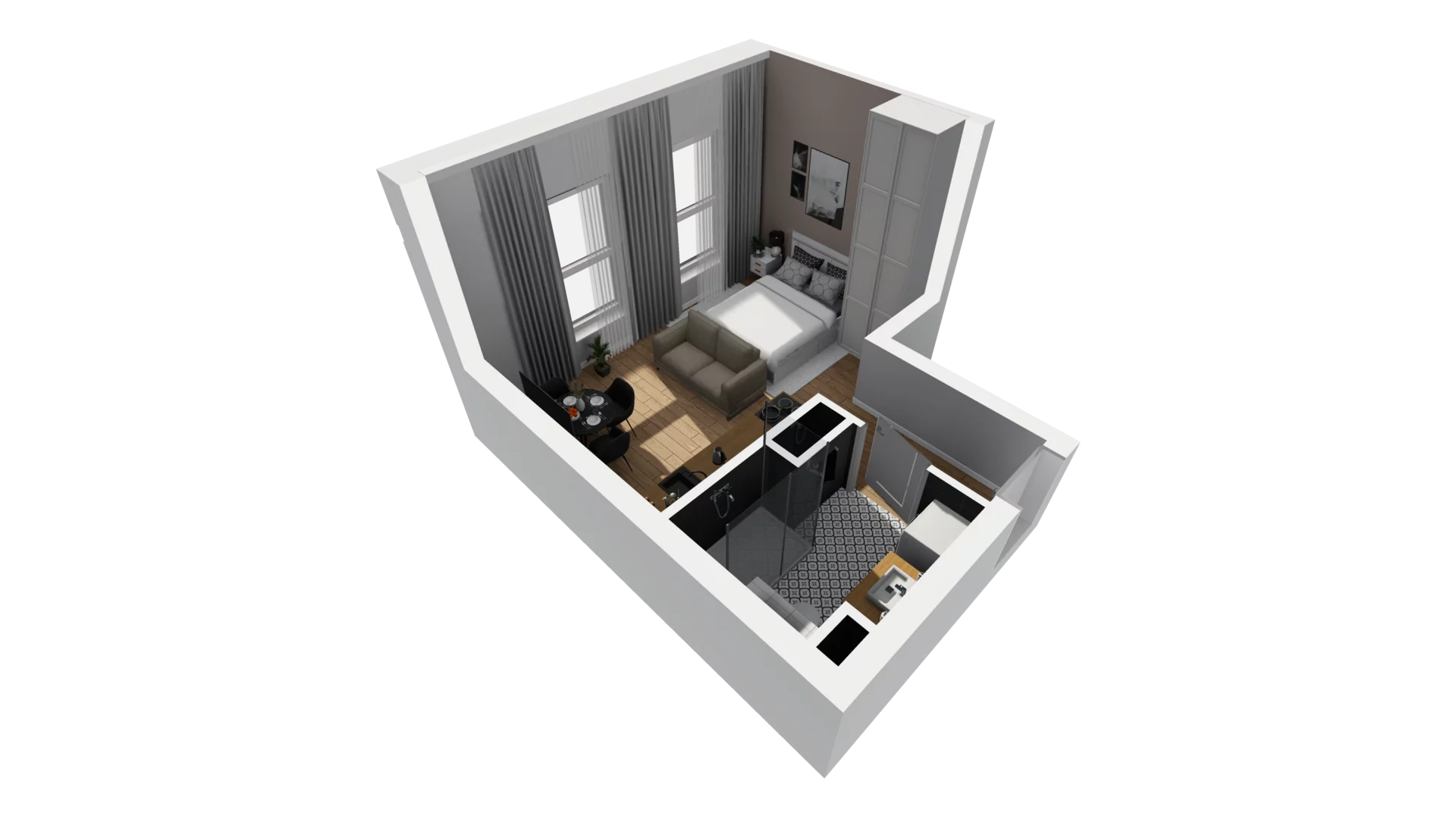 Lokal użytkowy 26,17 m², oferta nr A/201, Esencja - lokale usługowe, Gdańsk, Śródmieście, Dolne Miasto, ul. Kamienna Grobla / Jałmużnicza