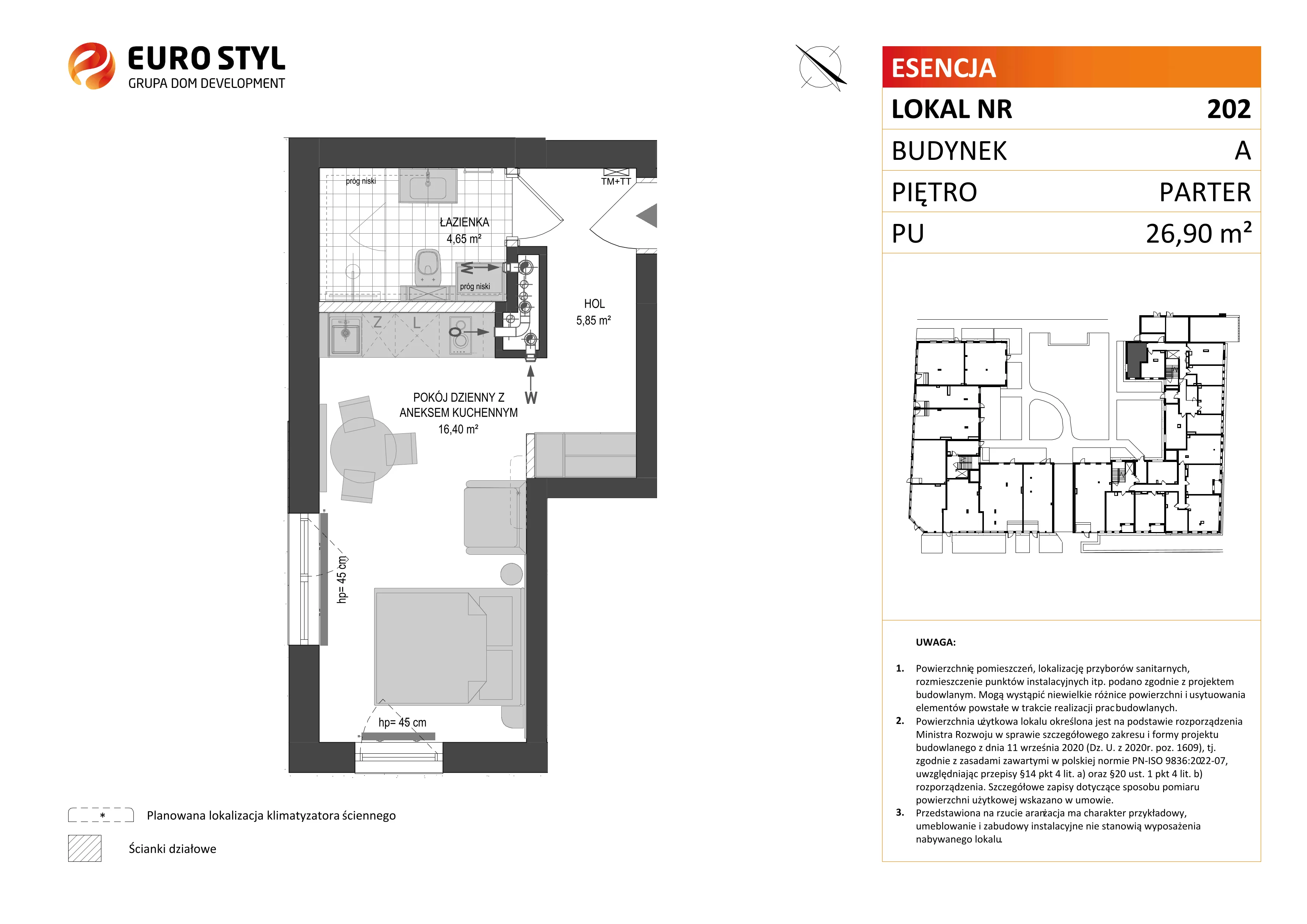 Lokal użytkowy 26,90 m², oferta nr A/202, Esencja - lokale usługowe, Gdańsk, Śródmieście, Dolne Miasto, ul. Kamienna Grobla / Jałmużnicza