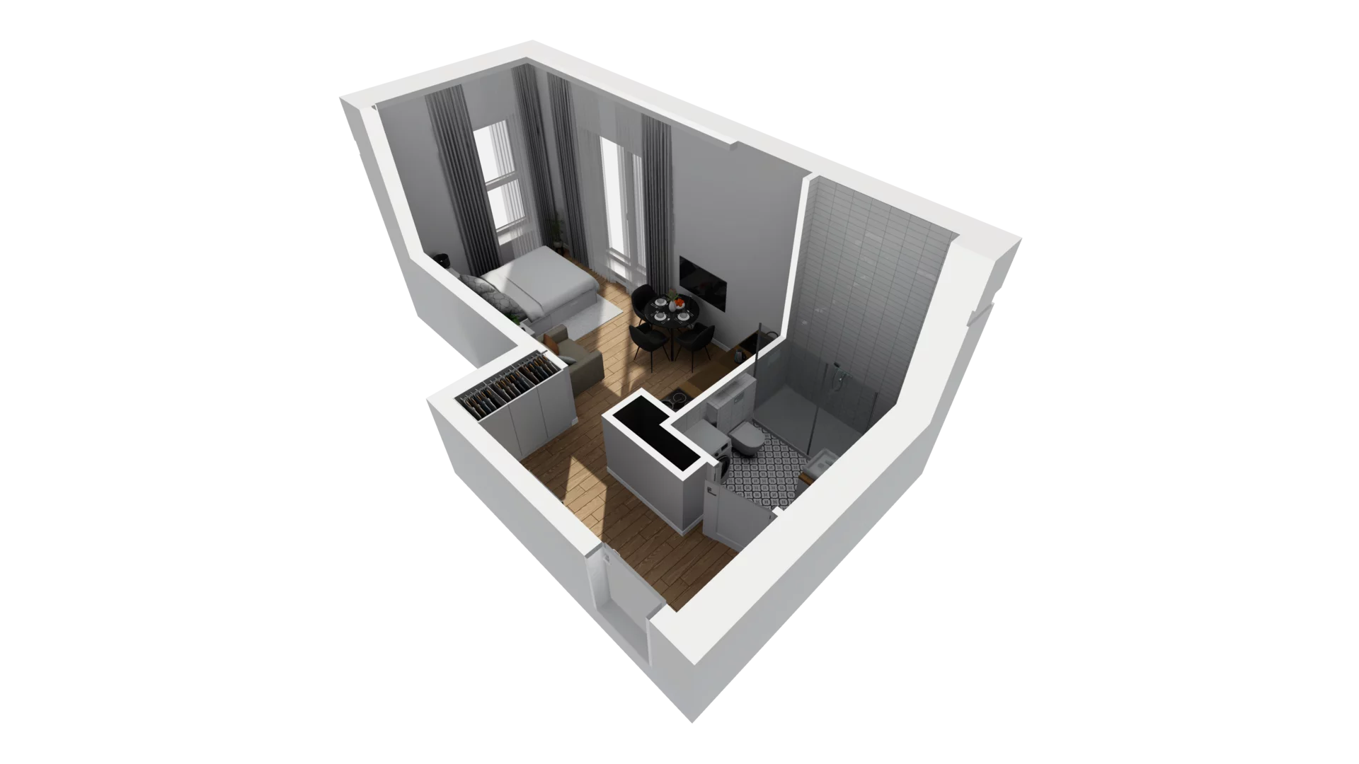 Lokal użytkowy 26,90 m², oferta nr A/202, Esencja - lokale usługowe, Gdańsk, Śródmieście, Dolne Miasto, ul. Kamienna Grobla / Jałmużnicza